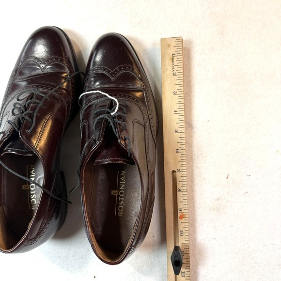 Bostonian Dress Shoes Mens Size 8 Brown Leather Wingtip Brogue Oxford Lace Up main image 6
